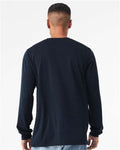 BELLA + CANVAS 3513 Solid Navy Triblend — on model back