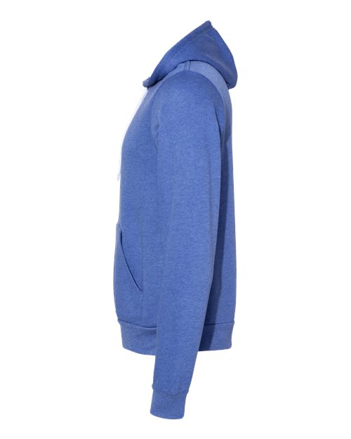 BELLA + CANVAS 3719 Heather Columbia Blue — direct side