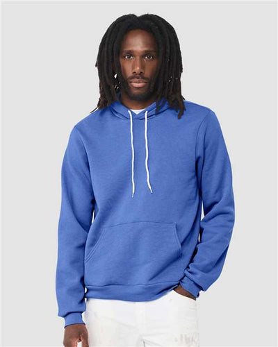 BELLA + CANVAS 3719 Heather Columbia Blue — on model front