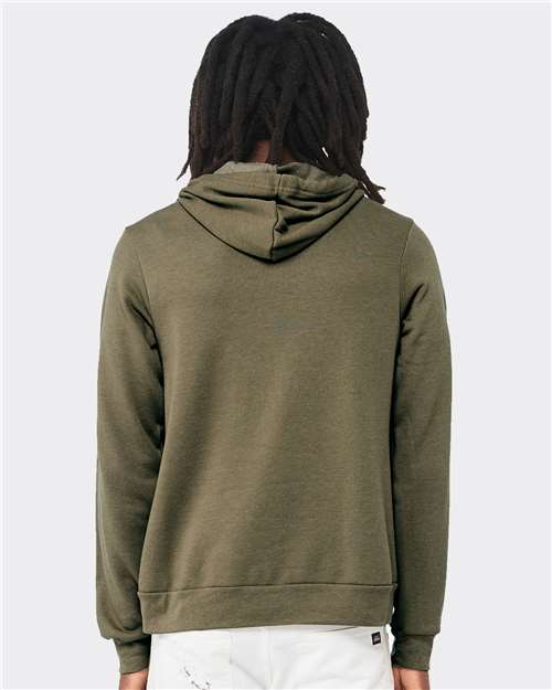 BELLA + CANVAS 3719 Heather Olive — on model back