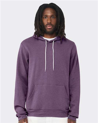 BELLA + CANVAS 3719 Heather Team Purple — on model front