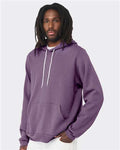 BELLA + CANVAS 3719 Heather Team Purple — on model side