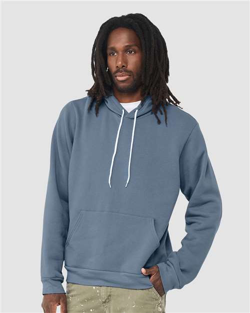 BELLA + CANVAS 3719 Steel Blue — on model side