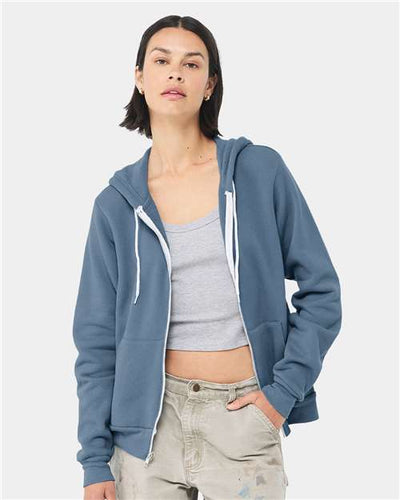 BELLA + CANVAS 3739 Steel Blue — on model front