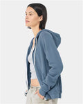 BELLA + CANVAS 3739 Steel Blue — on model side