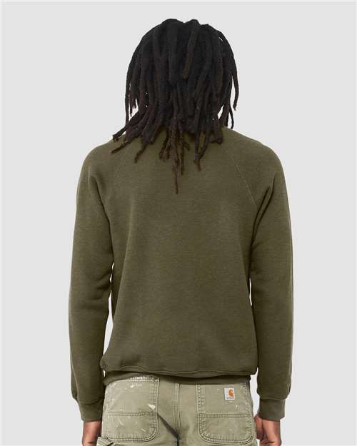 BELLA + CANVAS 3901 Heather Olive — on model back