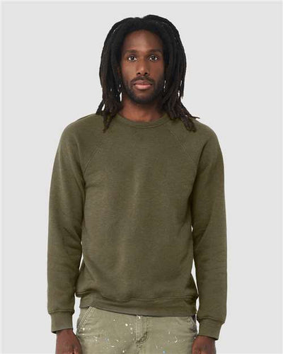BELLA + CANVAS 3901 Heather Olive — on model front