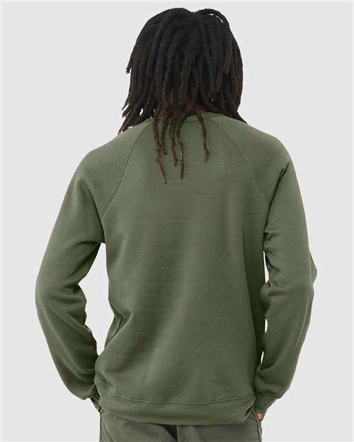 BELLA + CANVAS 3901 Military Green — on model back