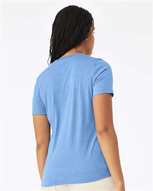 BELLA + CANVAS 6400CVC Heather Carolina Blue — on model back