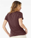 BELLA + CANVAS 6400CVC Heather Maroon — on model back