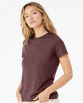 BELLA + CANVAS 6400CVC Heather Maroon — on model side