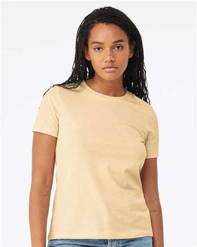 BELLA + CANVAS 6400CVC Heather Soft Cream — on model front