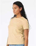 BELLA + CANVAS 6400CVC Heather Soft Cream — on model side