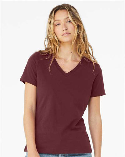 BELLA + CANVAS 6405 Maroon — on model front