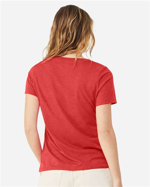 BELLA + CANVAS 6405CVC Heather Red — on model back