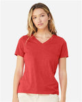 BELLA + CANVAS 6405CVC Heather Red — on model front