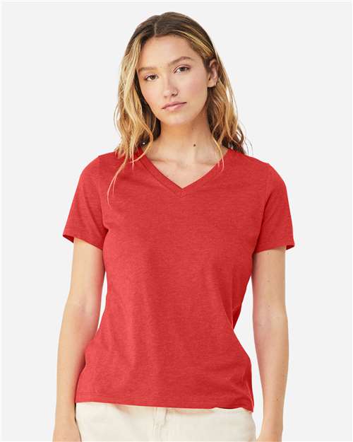 BELLA + CANVAS 6405CVC Heather Red — on model front