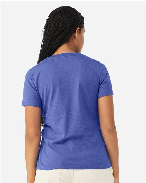 BELLA + CANVAS 6405CVC Heather True Royal — on model back