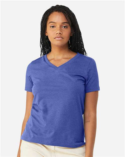 BELLA + CANVAS 6405CVC Heather True Royal — on model front
