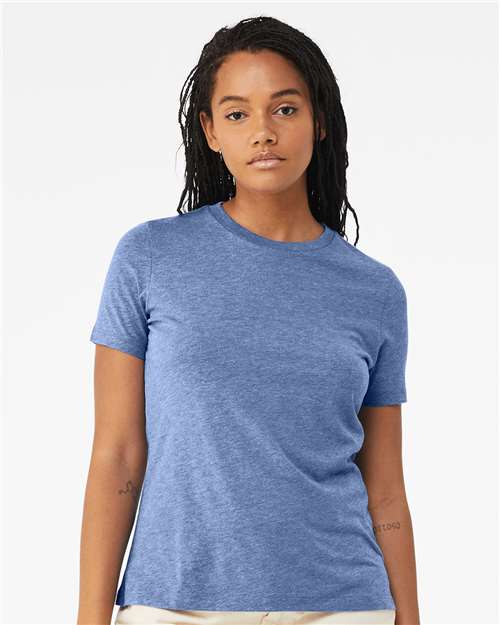 BELLA + CANVAS 6413 Blue Triblend — on model front