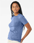 BELLA + CANVAS 6413 Blue Triblend — on model side