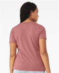 BELLA + CANVAS 6415 Mauve Triblend — on model back