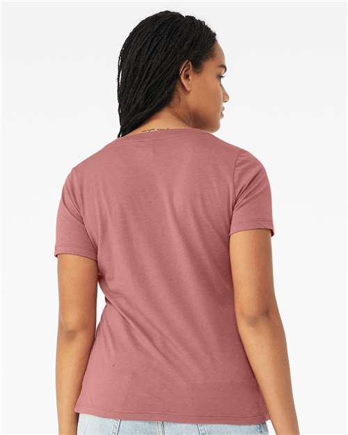 BELLA + CANVAS 6415 Mauve Triblend — on model back