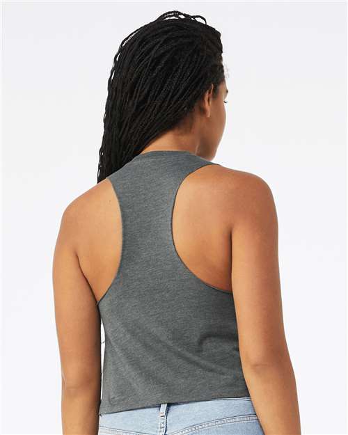 BELLA + CANVAS 6682 Deep Heather — on model back