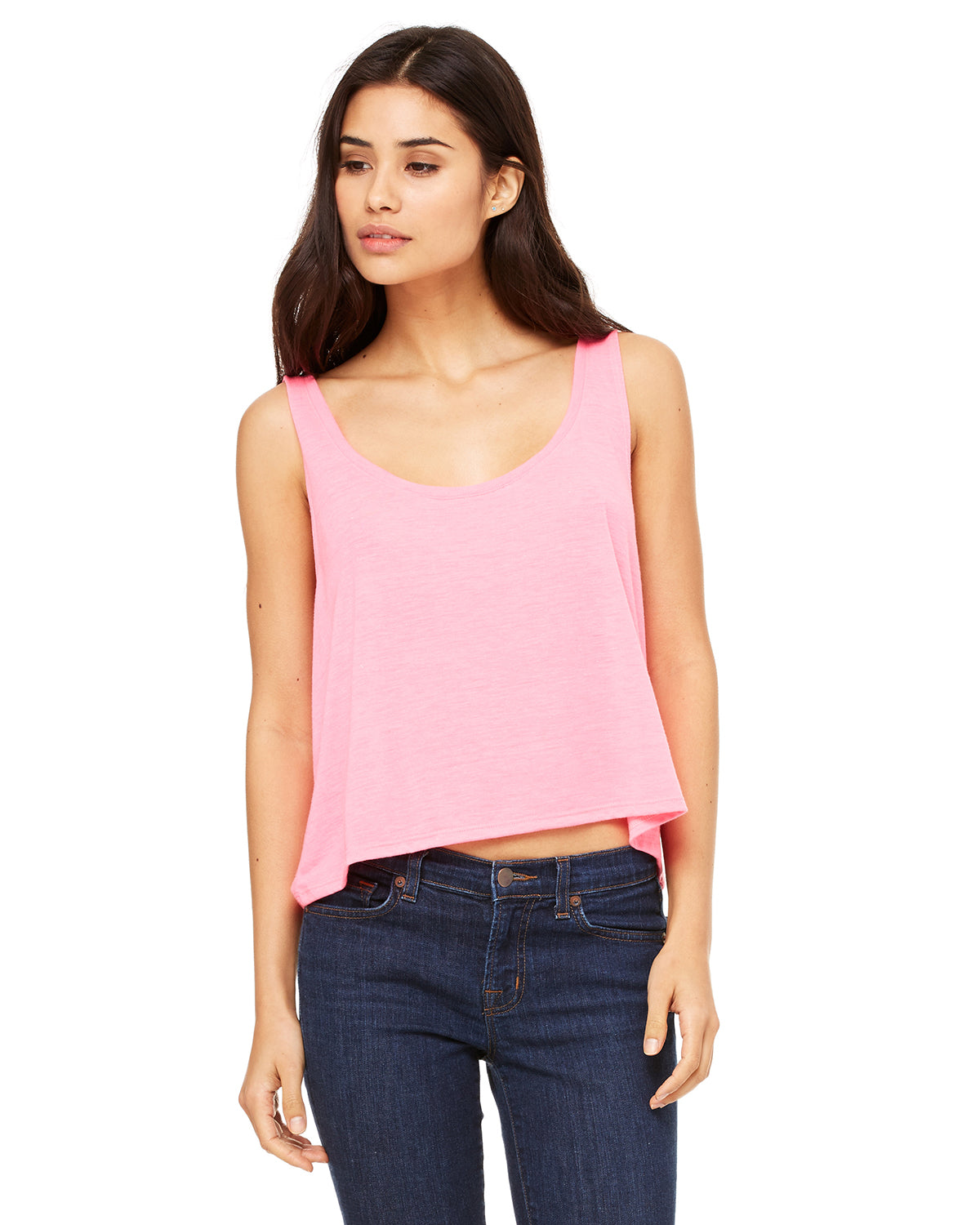 Women's Flowy Boxy Tank - Neon Pink