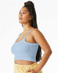 BELLA + CANVAS 1012 Solid Baby Blue Blend — on model side
