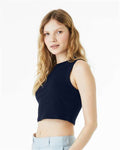 BELLA + CANVAS 1013 Solid Navy Blend — on model side
