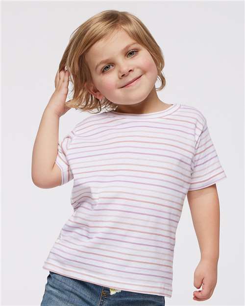 Rabbit Skins 3321 Lilac Stripe — on model front