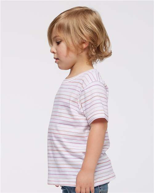 Rabbit Skins 3321 Lilac Stripe — on model side