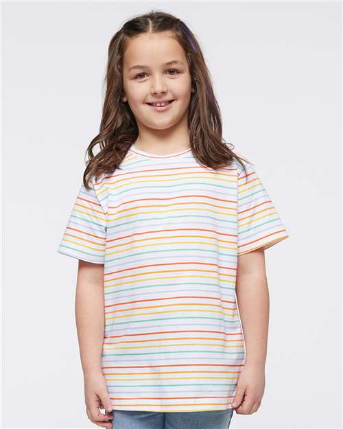 LAT 6101 Rainbow Stripe — on model front
