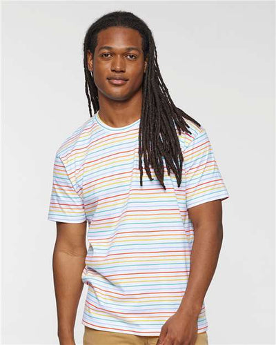 LAT 6901 Rainbow Stripe — on model front