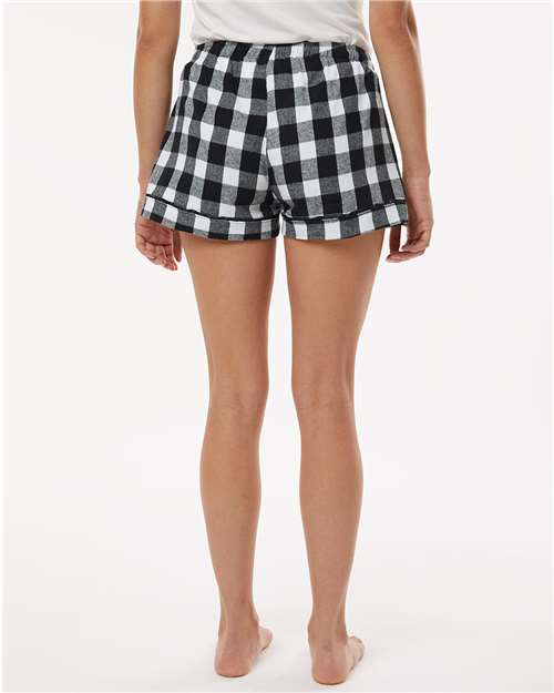 Boxercraft BW6501 Black/ White Buffalo Plaid — on model back
