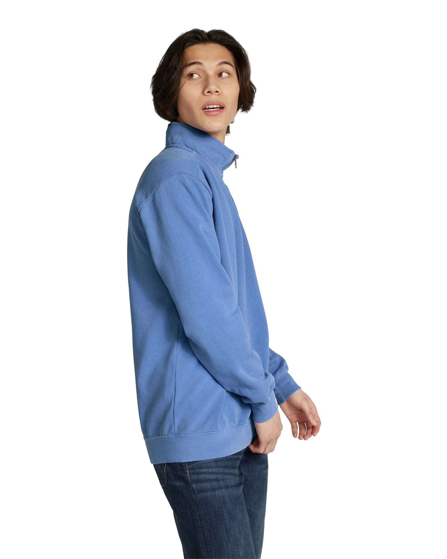 Unisex Quarter-Zip Sweatshirt - Flo Blue