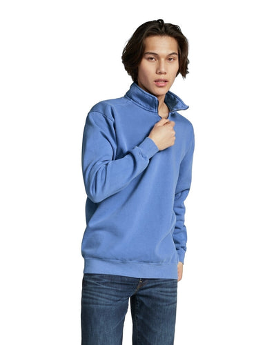 Unisex Quarter-Zip Sweatshirt - Flo Blue