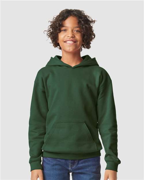 Gildan SF500B Forest Green — on model front