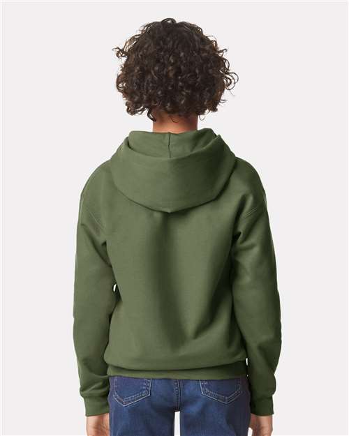 Gildan SF500B Military Green — on model back