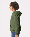Gildan SF500B Military Green — on model side