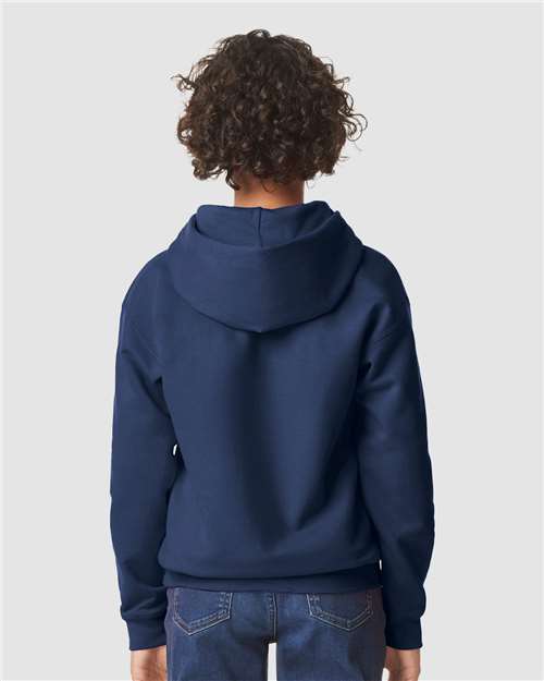 Gildan SF500B Navy — on model back