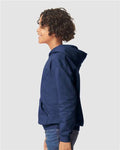 Gildan SF500B Navy — on model side