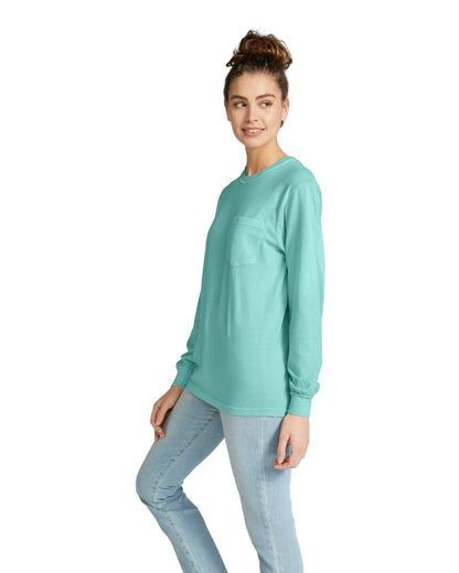 Unisex Heavyweight RS Long-Sleeve Pocket T-Shirt - Chalky Mint