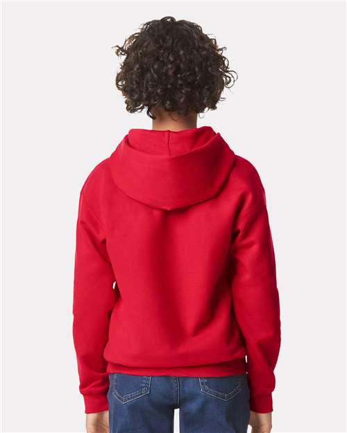 Gildan SF500B Red — on model back