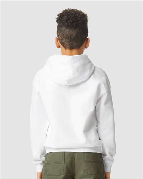 Gildan SF500B White — on model back
