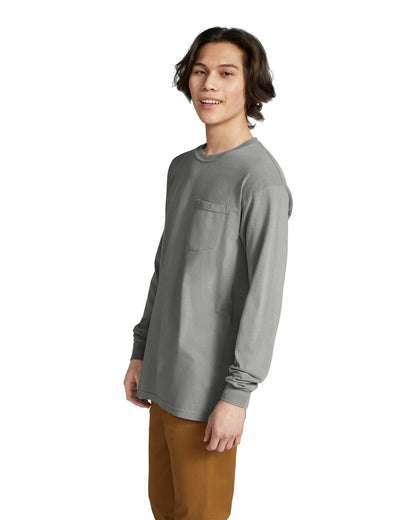 Unisex Heavyweight RS Long-Sleeve Pocket T-Shirt - Gray