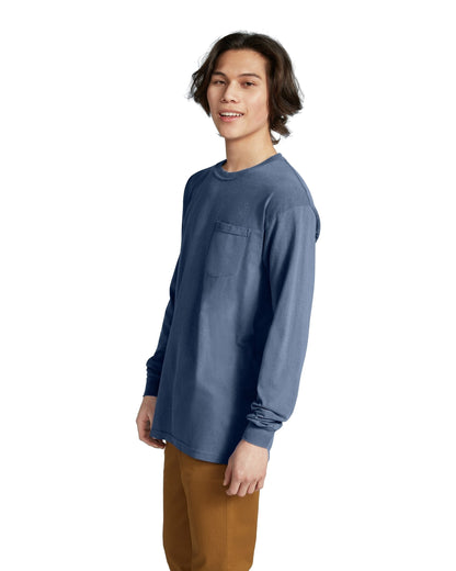 Unisex Heavyweight RS Long-Sleeve Pocket T-Shirt - Midnight