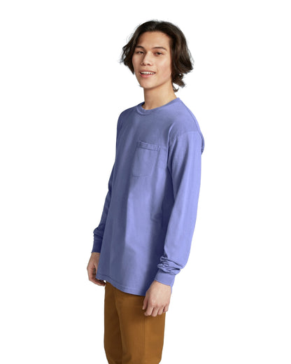 Unisex Heavyweight RS Long-Sleeve Pocket T-Shirt - Violet