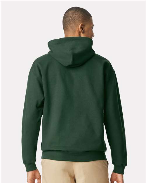 Gildan SF500 Forest Green — on model back